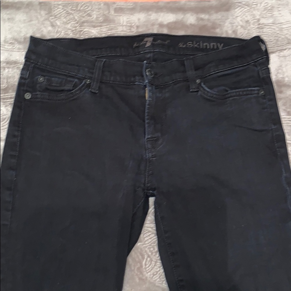 black 7 for mankind mid rise jeans size 28.